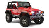Bushwacker 97-06 Jeep Wrangler Flat Style Flares 4pc - Black Bushwacker Fender Flares  AXOPROS