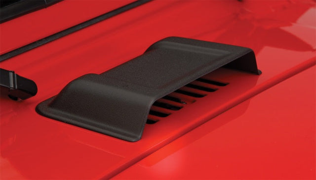 Bushwacker 98-18 Jeep Wrangler Trail Armor Hood Scoop (Textured Tpo) - Black Bushwacker Body Armor & Rock Rails  AXOPROS