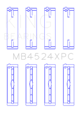 King Nissan VR38DETT pMaxKote Crankshaft Main Bearing Set - Size STDX King Engine Bearings Bearings  AXOPROS