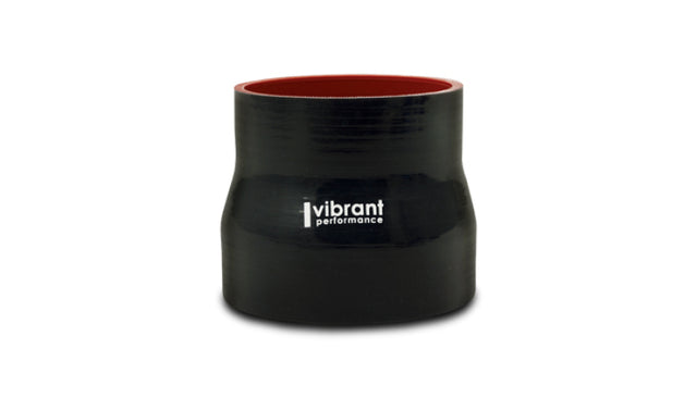 Vibrant 4 Ply Aramid Reducer Coupling 1.75in Inlet x 1.25 Outlet x 3in Length - Black Vibrant Silicone Couplers & Hoses  AXOPROS