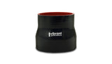 Vibrant 4 Ply Reinforced Silicone Transition Connector - 3in I.D. x 3.25in I.D. x 3in long (BLACK) Vibrant Silicone Couplers & Hoses  AXOPROS