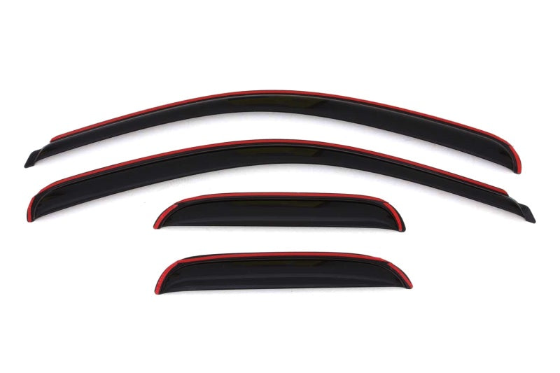 AVS 07-13 Chevy Silverado 1500 Ext. Cab Ventvisor Front & Rear Window Deflectors 4pc - Smoke AVS Wind Deflectors  AXOPROS