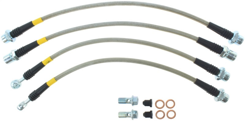 StopTech Toyota 08-10 Land Cruiser/07-11 Tundra Rear Stainless Steel Brake Line Kit Stoptech Brake Line Kits  AXOPROS