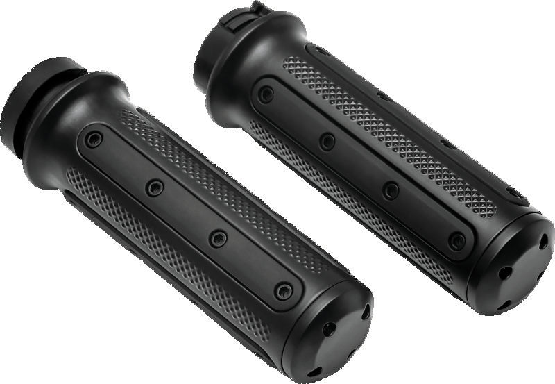 Kuryakyn Heavy Industry Grips Dual Cable Black Kuryakyn Grips  AXOPROS