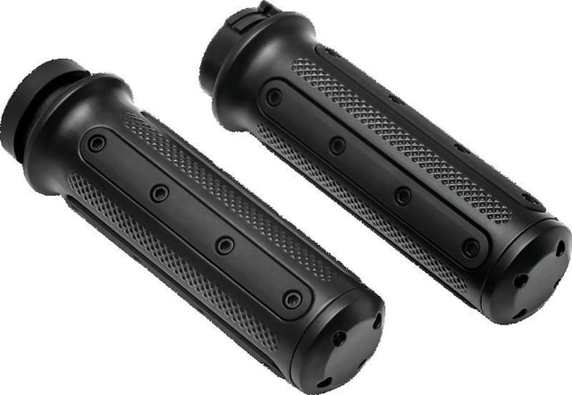 Kuryakyn Heavy Industry Grips Dual Cable Black Kuryakyn Grips  AXOPROS