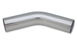 Vibrant 1in O.D. Universal Aluminum Tubing (45 Degree Bend) - Polished Vibrant Aluminum Tubing  AXOPROS