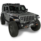 Rugged Ridge 18-20 Jeep Wrangler JL/JT Arcus Front Bumper Set w/ Overrider Rugged Ridge Bumpers - Steel  AXOPROS