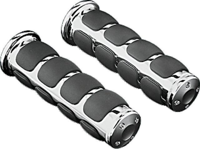 Kuryakyn Metric ISO Grips Chrome Kuryakyn Grips  AXOPROS