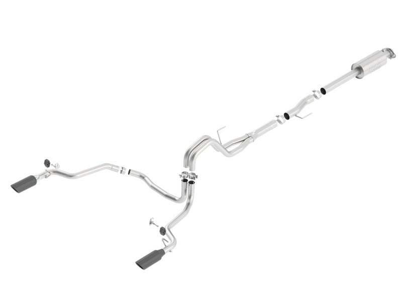 Borla 15-16 Ford F150 3.5L EcoBoost Ext. Cab Black Chrome CB Exht ATAK Single Split Rear Exit Borla Catback  AXOPROS
