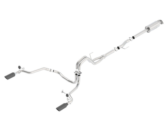 Borla 15-16 Ford F150 3.5L EcoBoost Ext. Cab Black Chrome CB Exht ATAK Single Split Rear Exit Borla Catback  AXOPROS