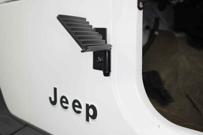 Fishbone Offroad 76-06 Jeep CJ YJ TJ Wrangler Foot Peg Set Gloss - Black Fishbone Offroad Steps  AXOPROS