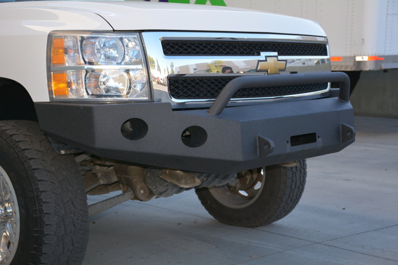 DV8 Offroad 07-13 Chevrolet Silverado 1500 Front Bumper - Black Powdercoat DV8 Offroad Bumpers - Steel  AXOPROS