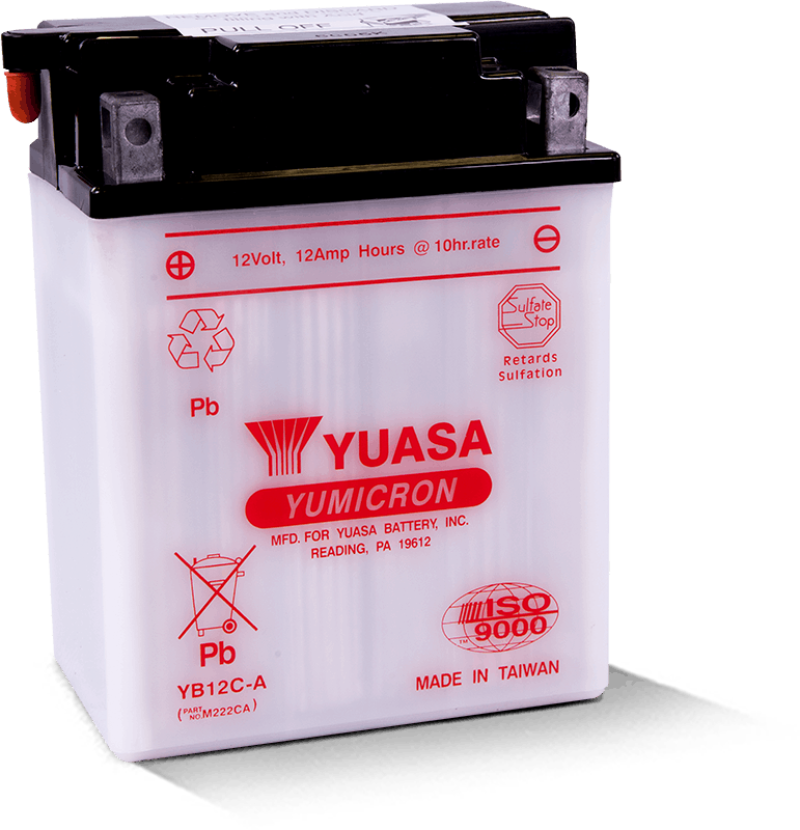 Yuasa YB12C-A Yumicron 12-Volt Battery Yuasa Battery Batteries  AXOPROS