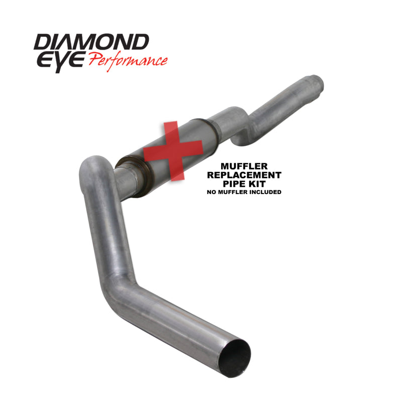 Diamond Eye KIT 5in CB MFLR RPLCMENT PIPE SGL AL: 2006-2007.5 CHEVY 6.6L 2500/3500 Diamond Eye Performance Catback  AXOPROS