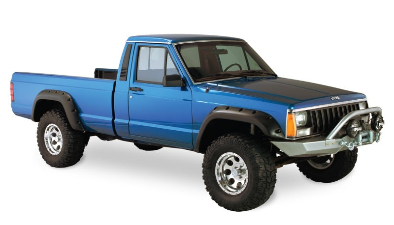 Bushwacker 84-01 Jeep Cherokee Cutout Style Flares 4pc Fits 2-Door Sport Utility Only - Black Bushwacker Fender Flares  AXOPROS