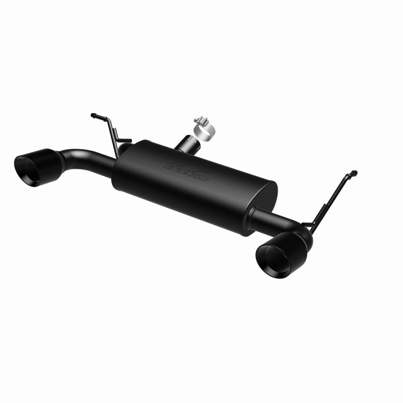 MagnaFlow 07-17 Jeep Wrangler JK 3.8/3.6L Dual Split Rear Exit Black Axle-Back Exhaust - AXOPROS Magnaflow Axle Back  