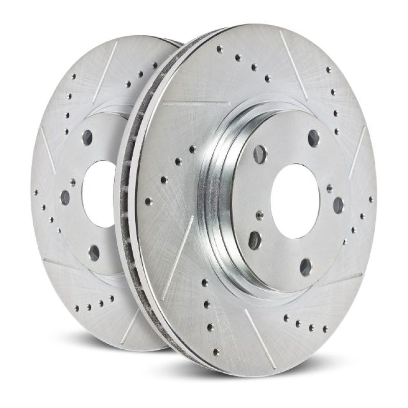 Power Stop 03-09 Chrysler PT Cruiser Front Evolution Drilled & Slotted Rotors - Pair PowerStop Brake Rotors - Slot & Drilled  AXOPROS
