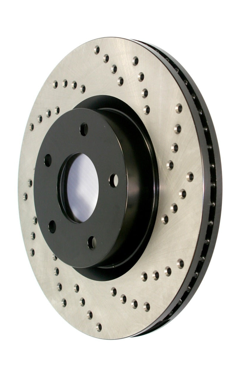 StopTech 2018 Honda Civic Type R Cross Drilled Left Rear Rotor Stoptech Brake Rotors - Drilled  AXOPROS