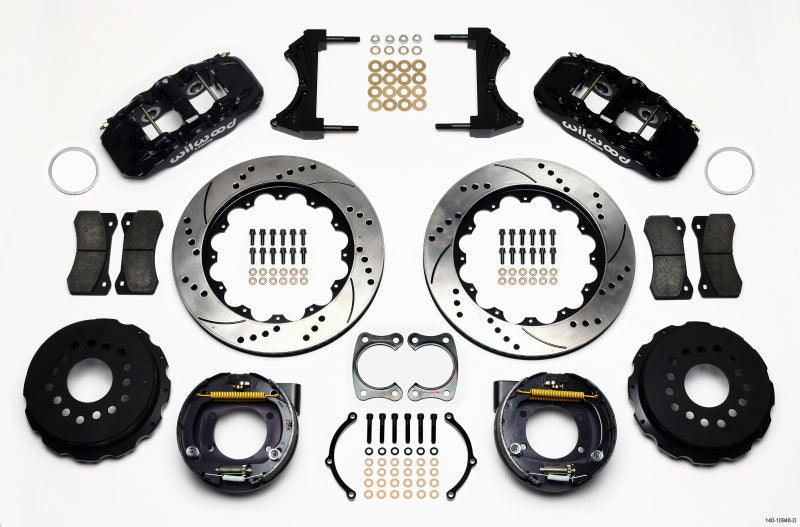 Wilwood AERO4 Rear P-Brake Kit 14.00in Drilled Big Ford New Style 2.50in Offset Wilwood Big Brake Kits  AXOPROS