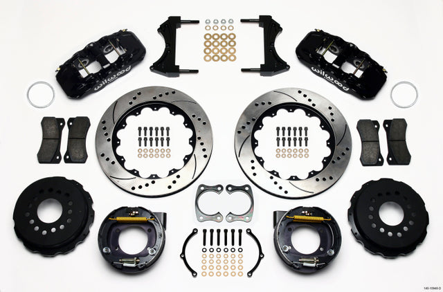 Wilwood AERO4 Rear P-Brake Kit 14.00in Drilled Big Ford New Style 2.50in Offset Wilwood Big Brake Kits  AXOPROS