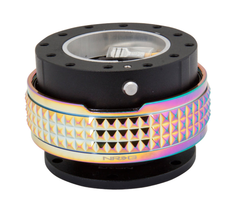 NRG Quick Release Kit - Pyramid Edition - Black Body / Neochrome Pyramid Ring NRG Quick Release Adapters  AXOPROS