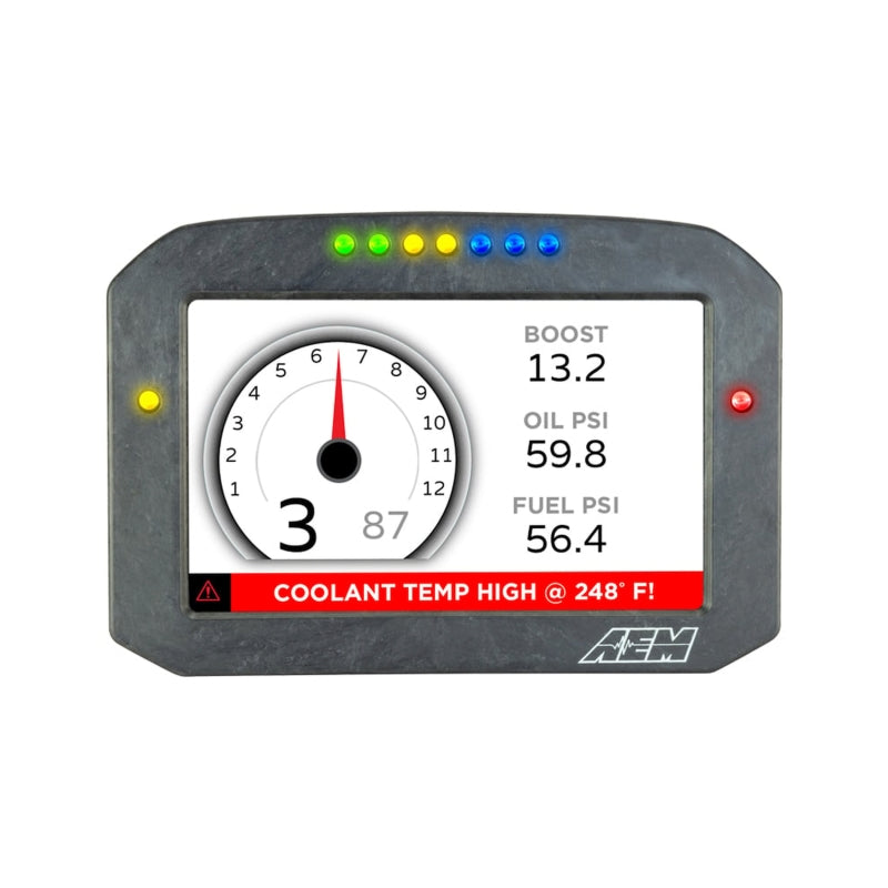 AEM AEM CD-7G Carbon Flush Digital Dash Display w/ Internal 20Hz GPS & Antenna Gauges aftermarket performance part