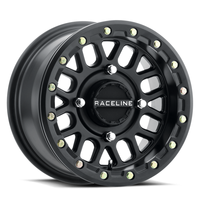 Raceline A92B Podium 15x6in / 4x156 BP / 40mm Offset / 132.5mm Bore - Satin Black Beadlock Wheel Raceline Wheels - Cast  AXOPROS