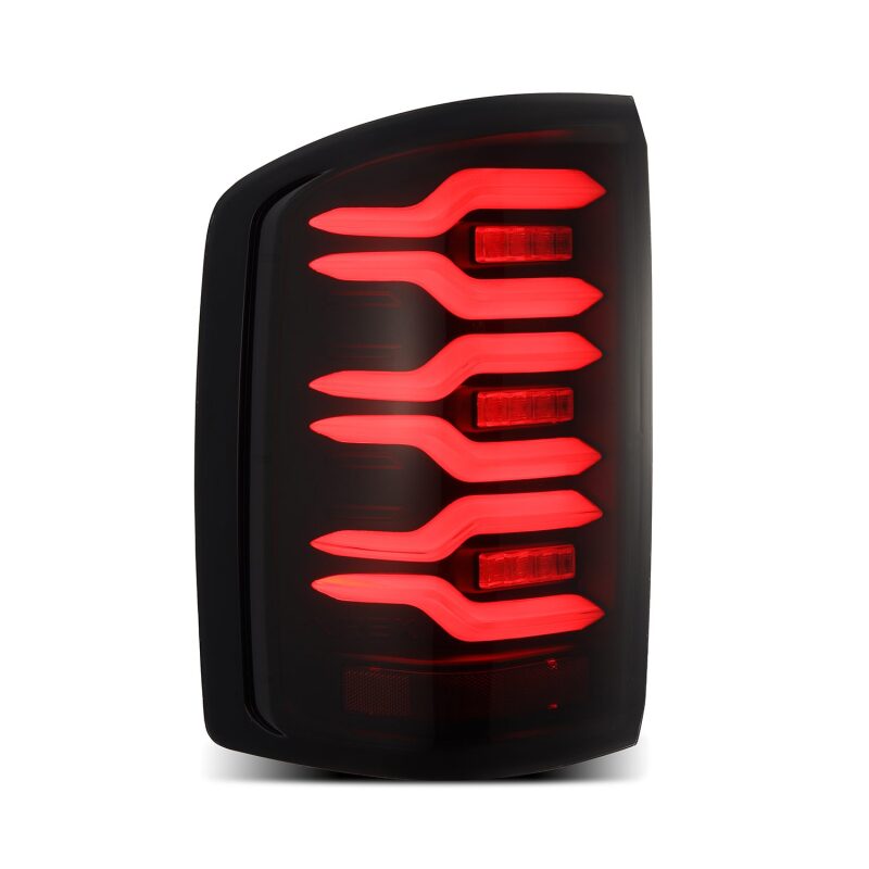 AlphaRex AlphaRex 14-18 GMC Sierra 1500/2500HD/3500HD LUXX-Series LED Tail Lights Blk w/Actv Light & Seq. Sig Tail Lights aftermarket performance part
