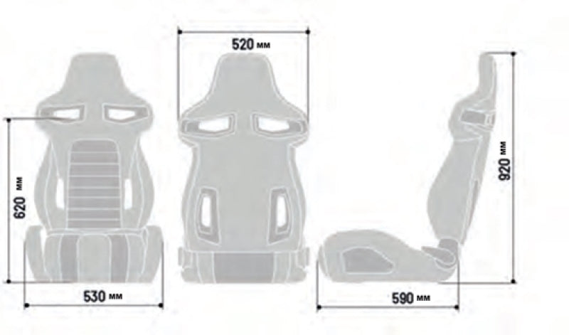 Sparco Seat R333 2021 Black SPARCO Reclineable Seats  AXOPROS