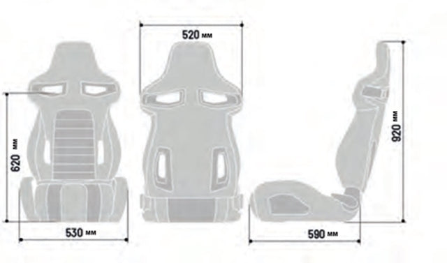 Sparco Seat R333 2021 Black SPARCO Reclineable Seats  AXOPROS