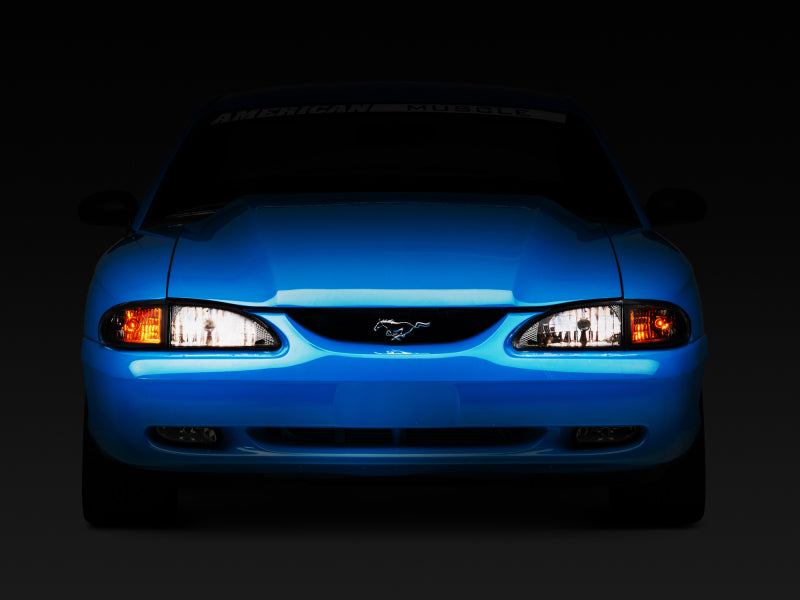 Raxiom 94-98 Mustang Axial Series Cobra Style Headlights- Black Housing (Clear Lens) Raxiom Headlights  AXOPROS