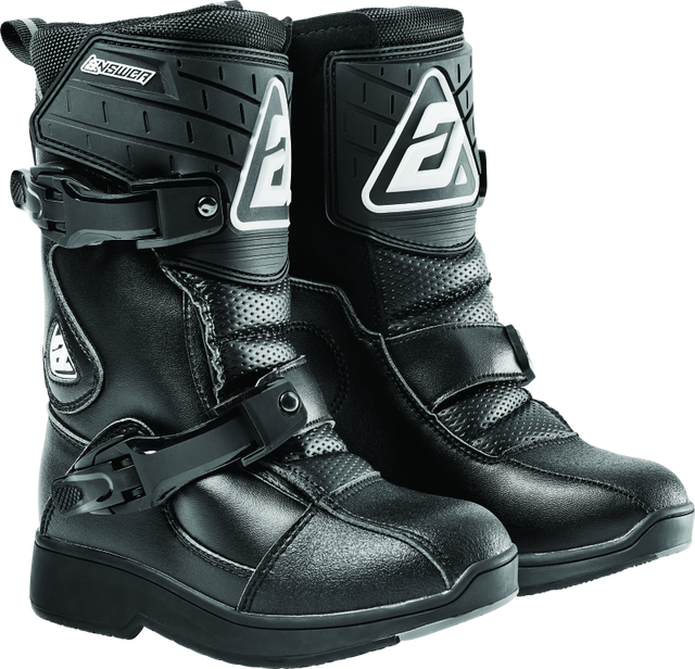 Answer Peewee Boot Black Youth - 11 Answer Motorcycle Boots  AXOPROS