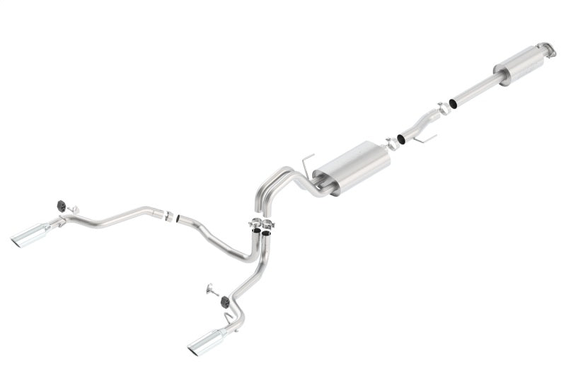 Borla 15-16 Ford F-150 2.7L/3.5L V6 / 5.0L V8 Ext. Cab Std. Bed CB Exh Touring Single Split Rear Ext Borla Catback  AXOPROS
