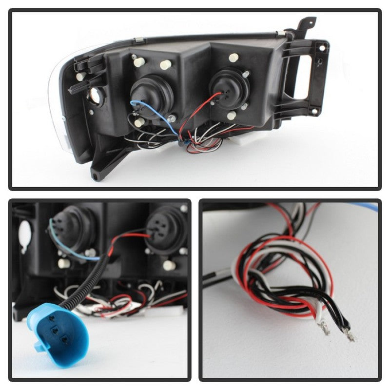Spyder Dodge Ram 1500 02-05/Ram 2500 03-05 Projector Headlights LED Halo LED Blk PRO-YD-DR02-HL-BK SPYDER Headlights  AXOPROS