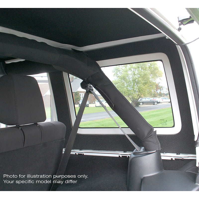 DEI 18-23 Jeep Wrangler JL 4-Door Boom Mat Rear Side Window Trim - 4 Piece - Black DEI Hard Top Accessories  AXOPROS