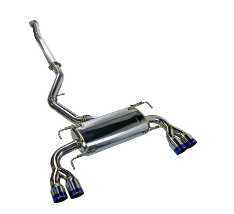 Remark 08-14 Subaru STi GR Hatch Sports Touring Spec - Burnt Quad Tips (Non-Resonated) Remark Catback  AXOPROS