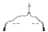 Corsa 2021-2024 Ford F-150 SuperCab/6.5in Bed 5.0L V8 Xtreme Cat-Back Dual Rear Exit-Black PVD CORSA Performance Catback  AXOPROS