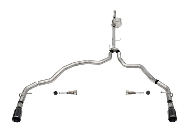 Corsa 2021-2024 Ford F-150 SuperCab/6.5in Bed 5.0L V8 Xtreme Cat-Back Dual Rear Exit-Black PVD CORSA Performance Catback  AXOPROS