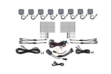 Diode Dynamics Diode Dynamics Stage Series RGBW LED Rock Light Kit (8-pack) Light Bars & Cubes aftermarket performance part