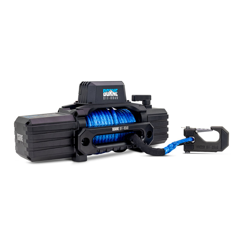 Borne Off-Road 12K Winch - Blue Synthetic Rope Borne Off-Road Winches  AXOPROS