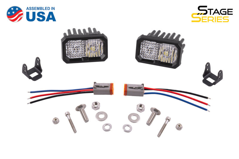 Diode Dynamics Stage Series 2 In LED Pod Pro - White Combo Standard ABL (Pair) Diode Dynamics Light Accessories and Wiring  AXOPROS