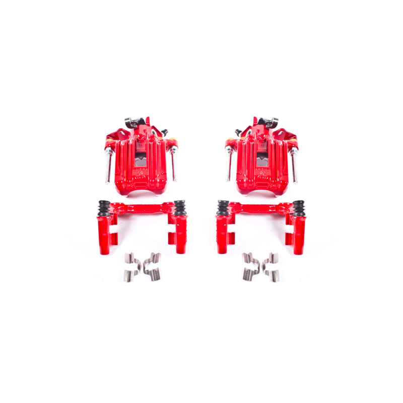 Power Stop 00-06 Audi TT Quattro (w/Non Vented Rotors Only) Rear Red Calipers w/Brackets - Pair PowerStop Brake Calipers - Perf  AXOPROS