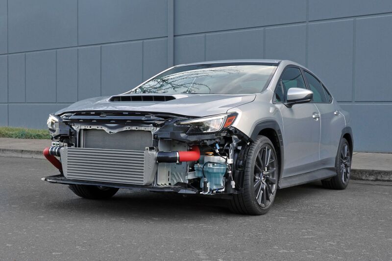 Perrin Performance PERRIN 02-25 Subaru WRX/STI Standard Size Front Mount Intercooler Core - Silver Intercoolers aftermarket performance part