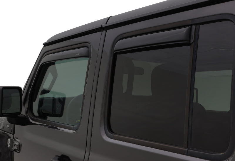 AVS 2018 Jeep Wrangler Unlimited (4-Door) Ventvisor In-Channel Window Deflectors 4pc - Smoke AVS Wind Deflectors  AXOPROS