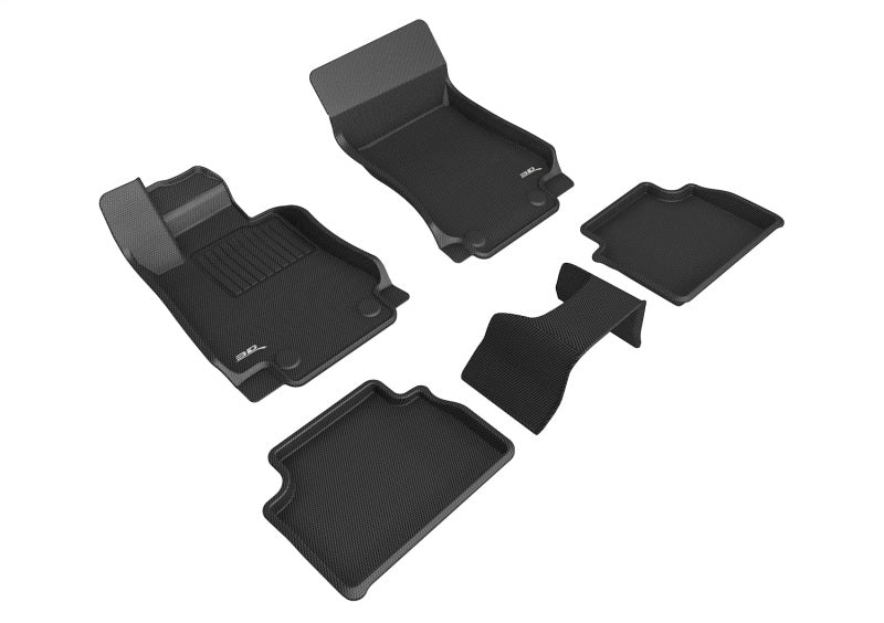 3D Maxpider 17-24 Alfa Romeo Giulia Rwd / Giulia Quadrifoglio Kagu Black R1 R2 3D MAXpider Floor Mats - Rubber  AXOPROS