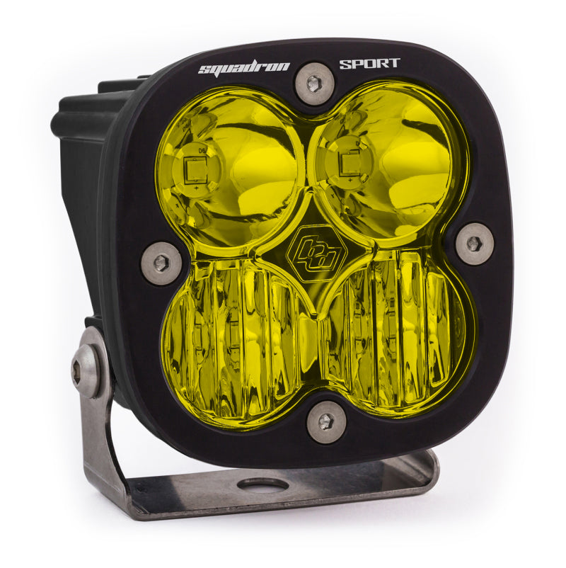 Baja Designs Squadron Sport Driving/Combo Pattern Black LED Light Pod - Amber Baja Designs Light Bars & Cubes  AXOPROS