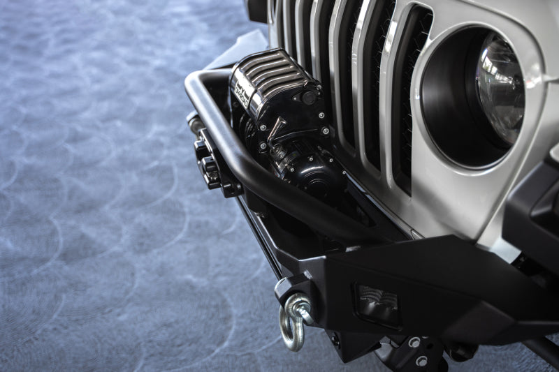 DV8 Offroad 18-23 Jeep Wrangler JL / 20-23 Jeep Gladiator JT FS-7 Mid-Width Winch Front Bumper DV8 Offroad Bumpers - Steel  AXOPROS