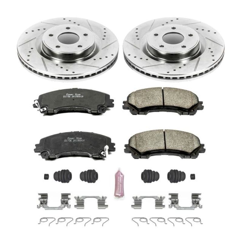Power Stop 14-19 Infiniti Q50 Front Z23 Evolution Sport Brake Kit PowerStop Brake Kits - Performance D&S  AXOPROS