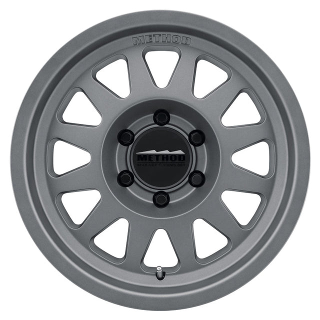 Method MR704 17x8.5 0mm Offset 8x170 130.81mm CB Matte Titanium Wheel Method Wheels Wheels - Cast  AXOPROS