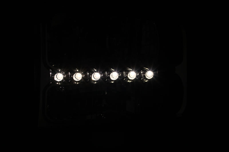 ANZO 2000-2004 Ford Excursion Crystal Headlights Chrome w/ LED 1pc ANZO Headlights  AXOPROS